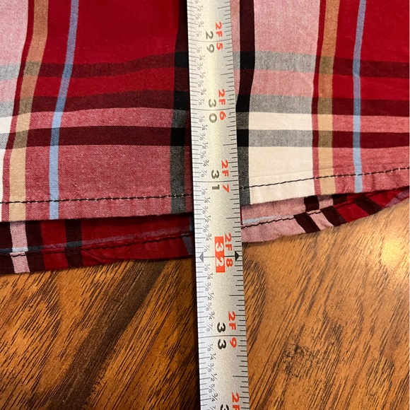 Carhartt relaxed fit men’s plaid button down up shirt pocket red cotton XL - Picture 4 of 9